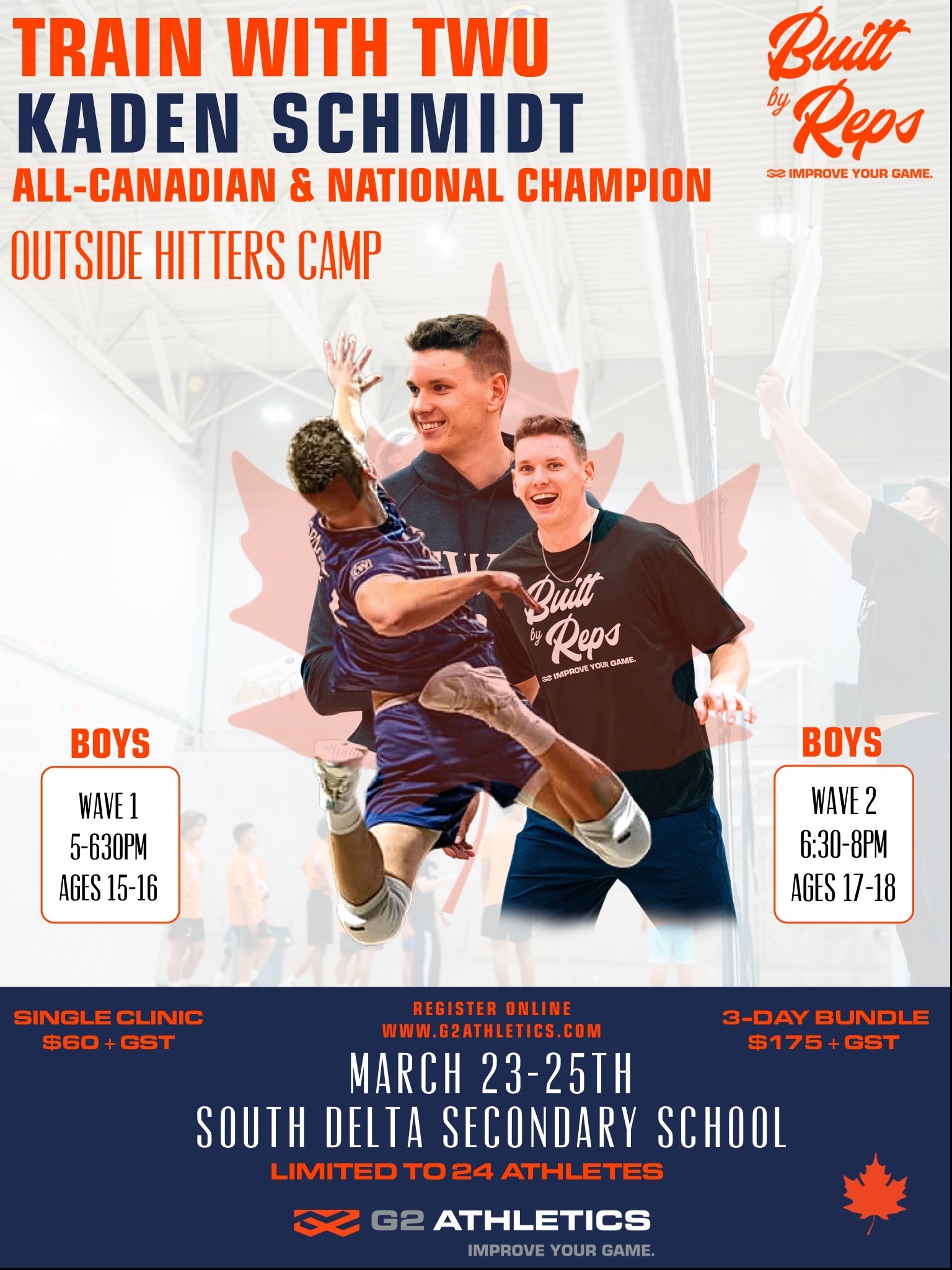 SPRING BREAK: G2 Volleyball BOYS Outside Hitters Camp