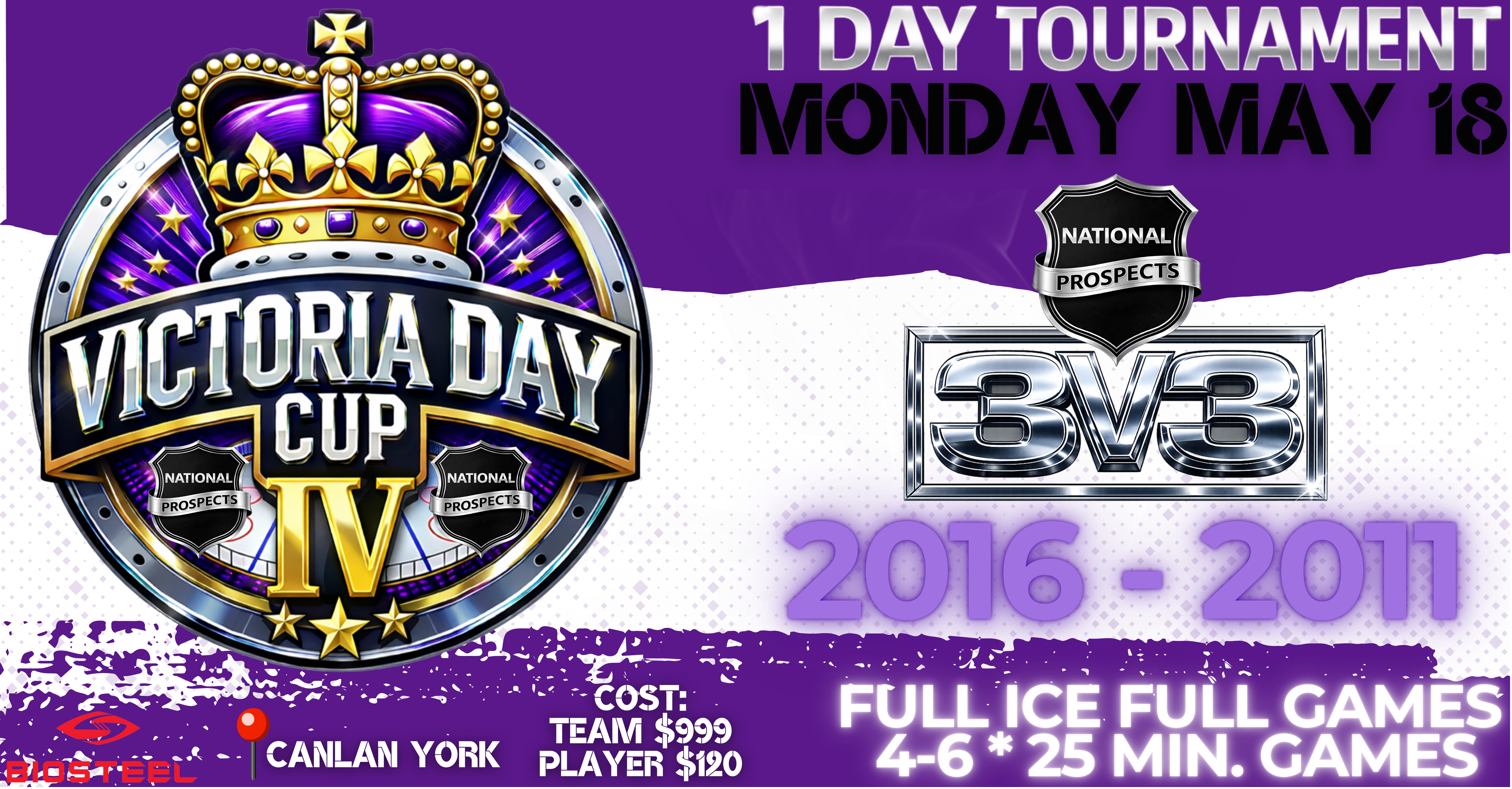 2016 - 2011 TEAM REGISTRATION VICTORIA DAY CUP