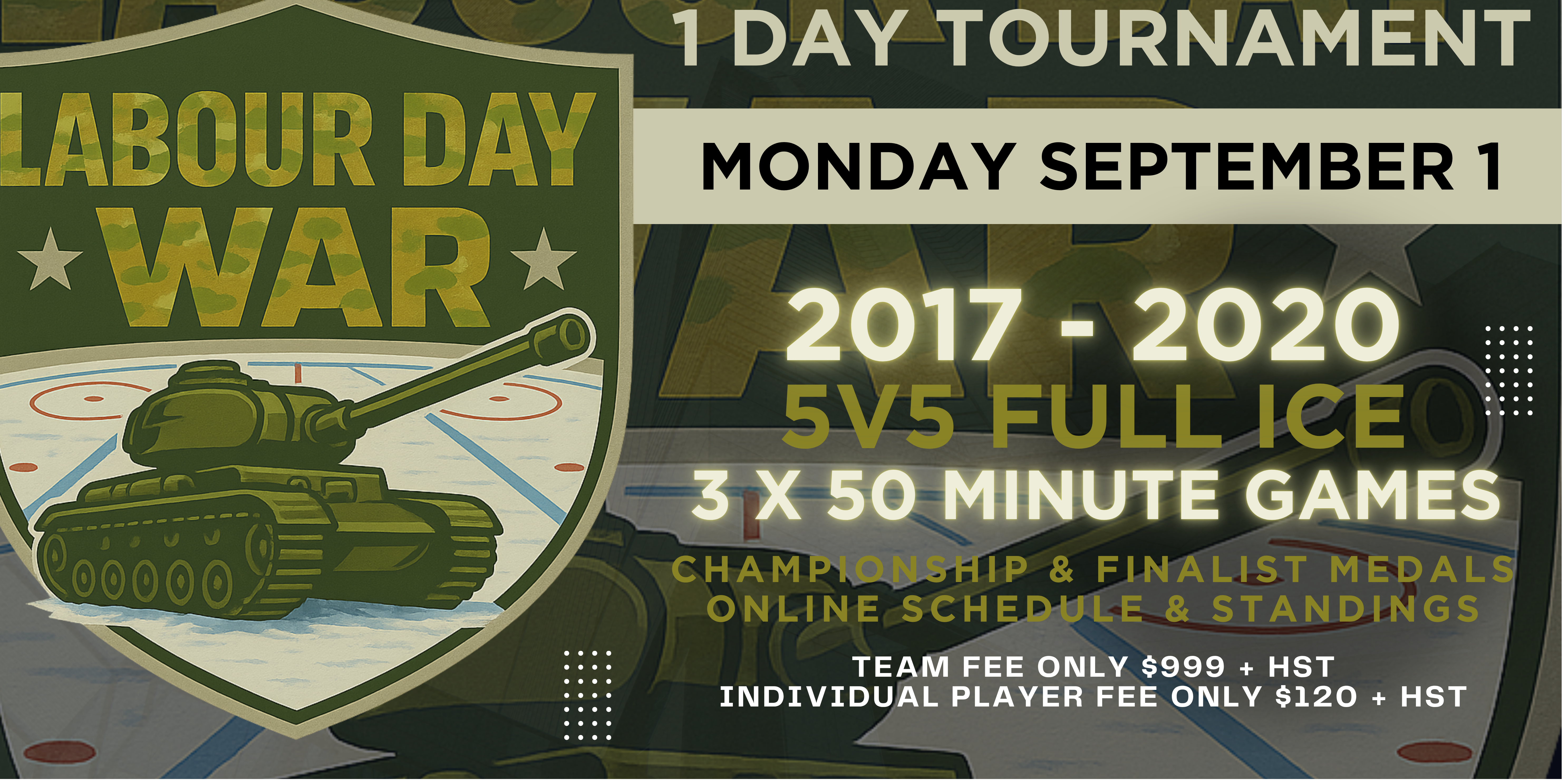 2017 - 2020 PLAYER REGISTRATION LABOUR DAY WAR