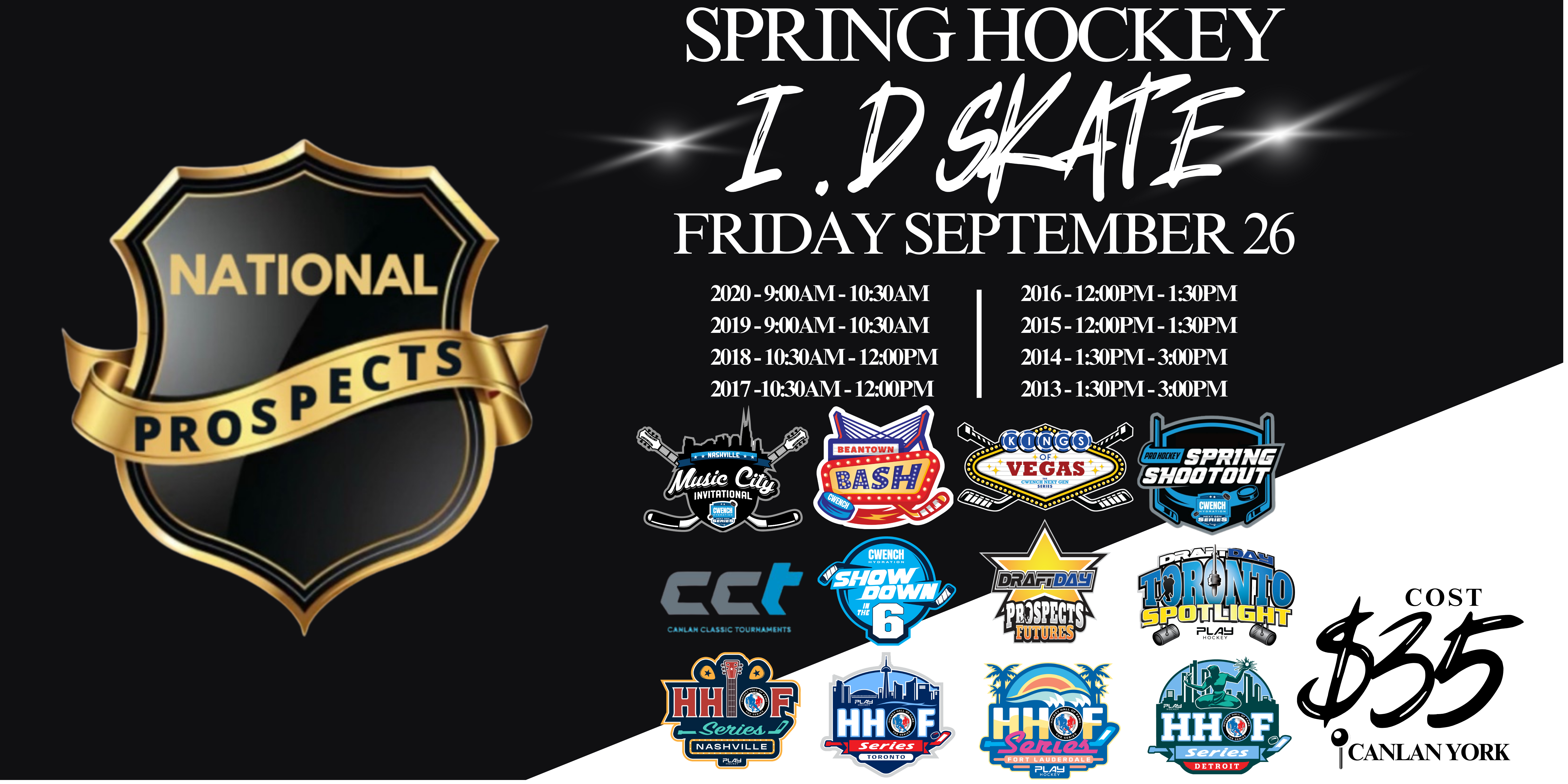SPRING HOCKEY ID SKATE SEPTEMBER 26