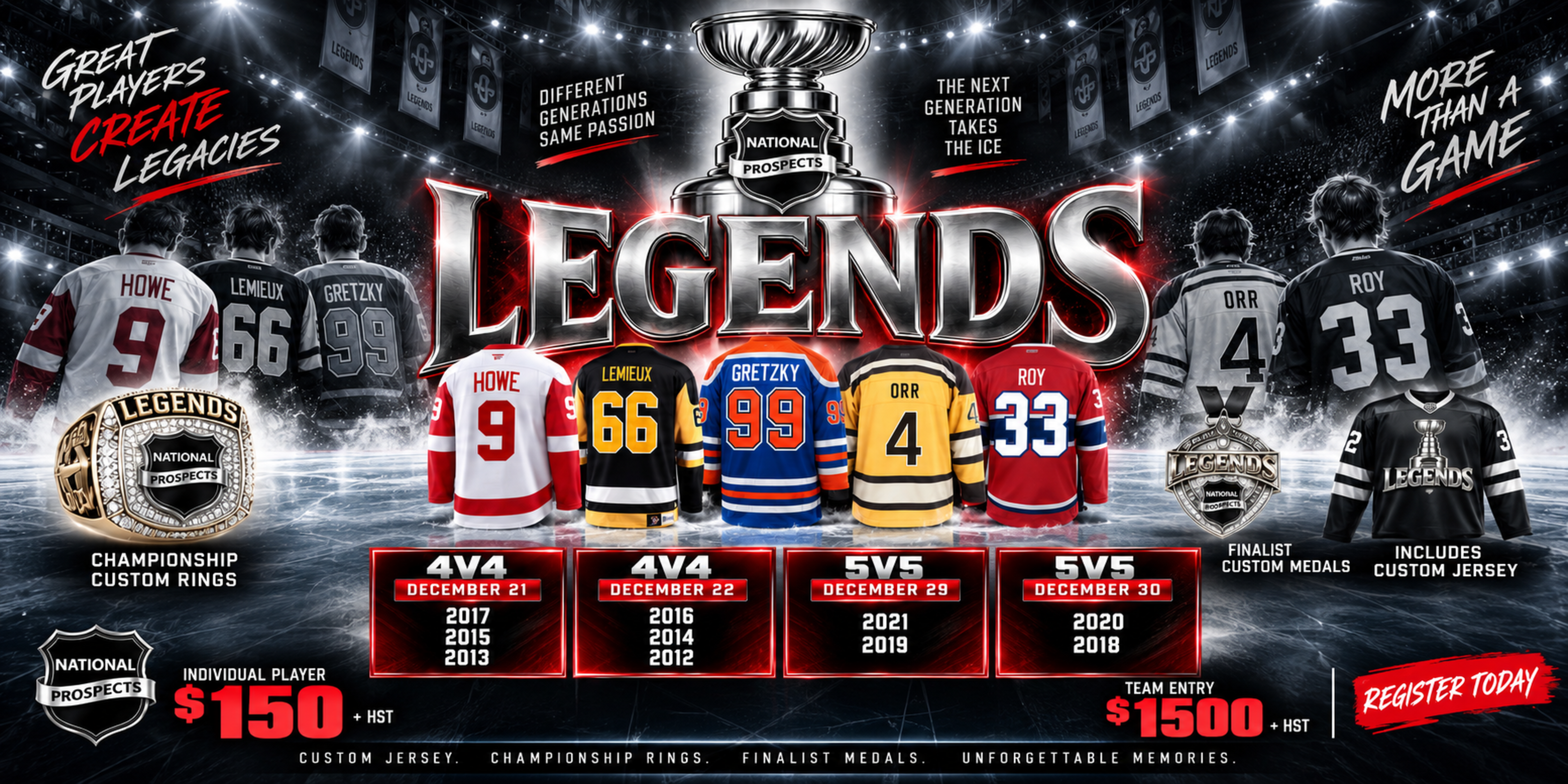 2021 / 2019 TEAM REGISTRATION - LEGENDS