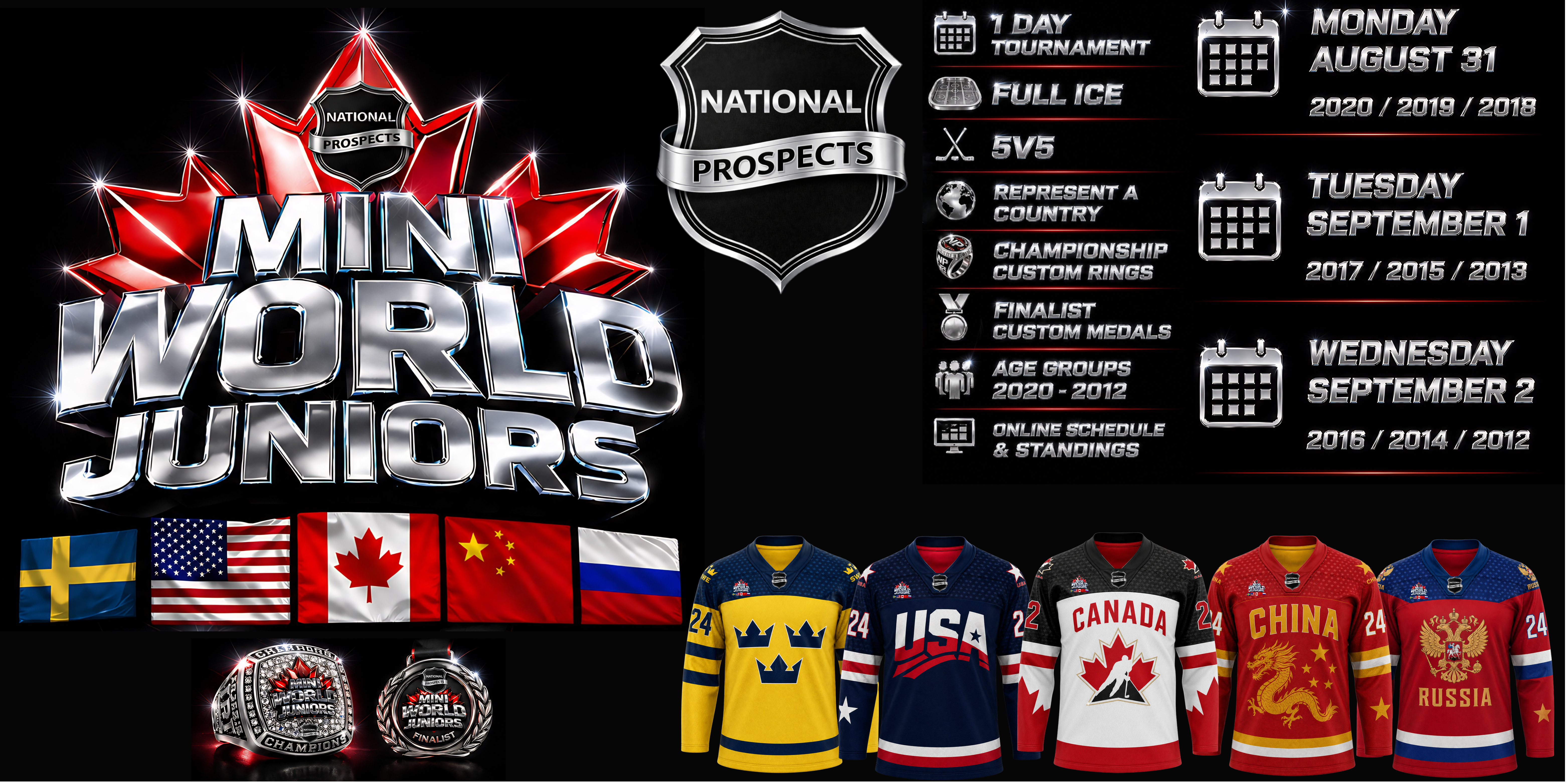 2016/2014/2012 PLAYER REGISTRATION - MINI WORLD JUNIORS