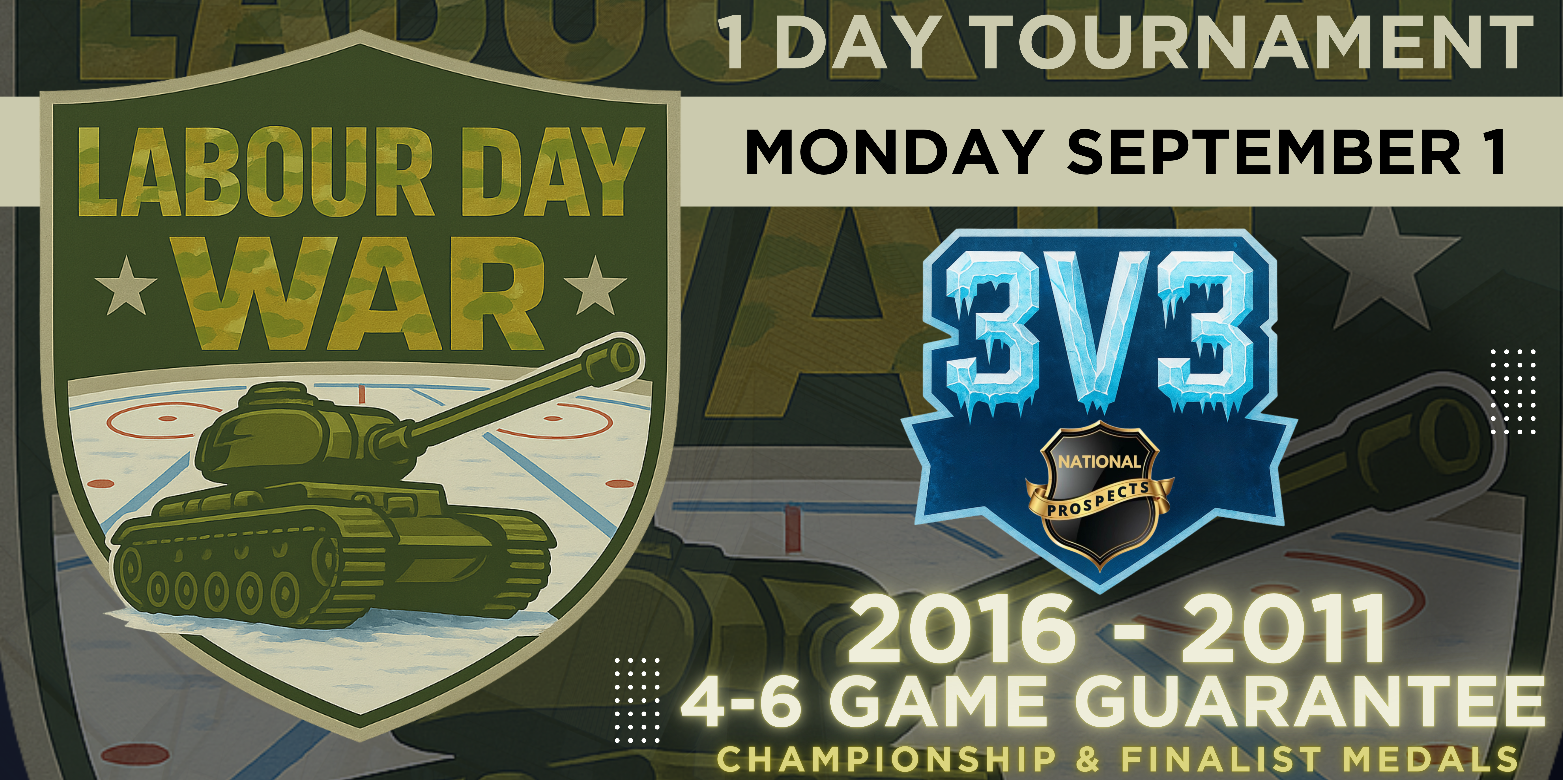 2016 - 2011 TEAM REGISTRATION LABOUR DAY WAR