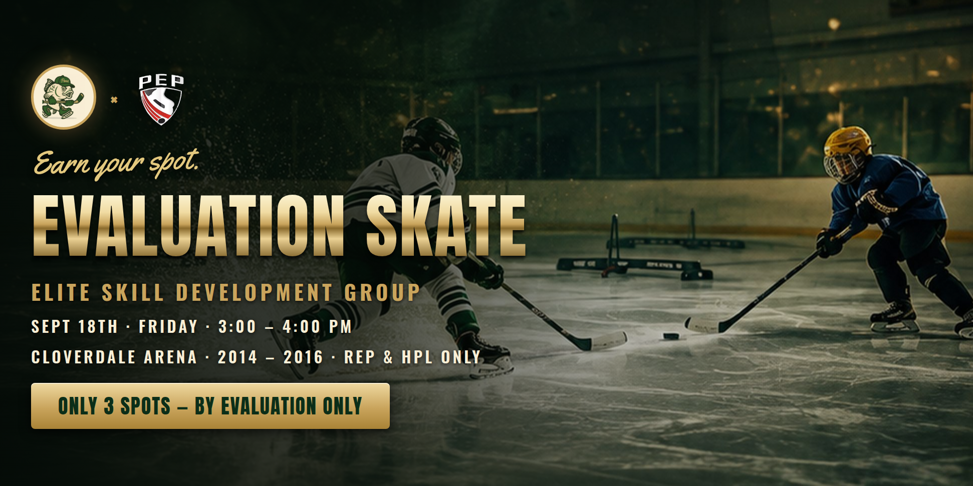 September 18th - Fall/Winter Elite Skill Development - Evaluation Skate