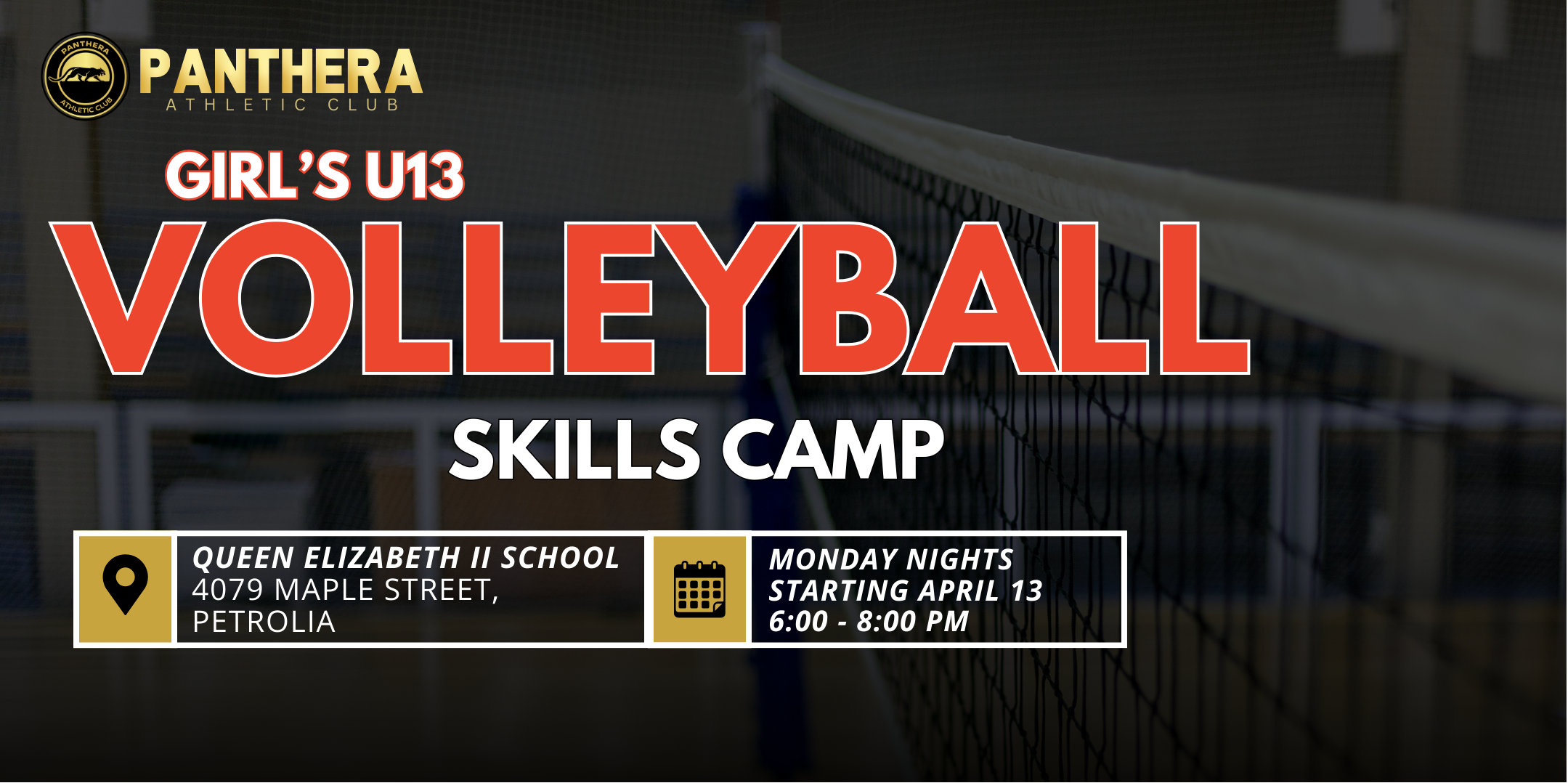 Girls' U13: Monday Night Volleyball Skills Camp
