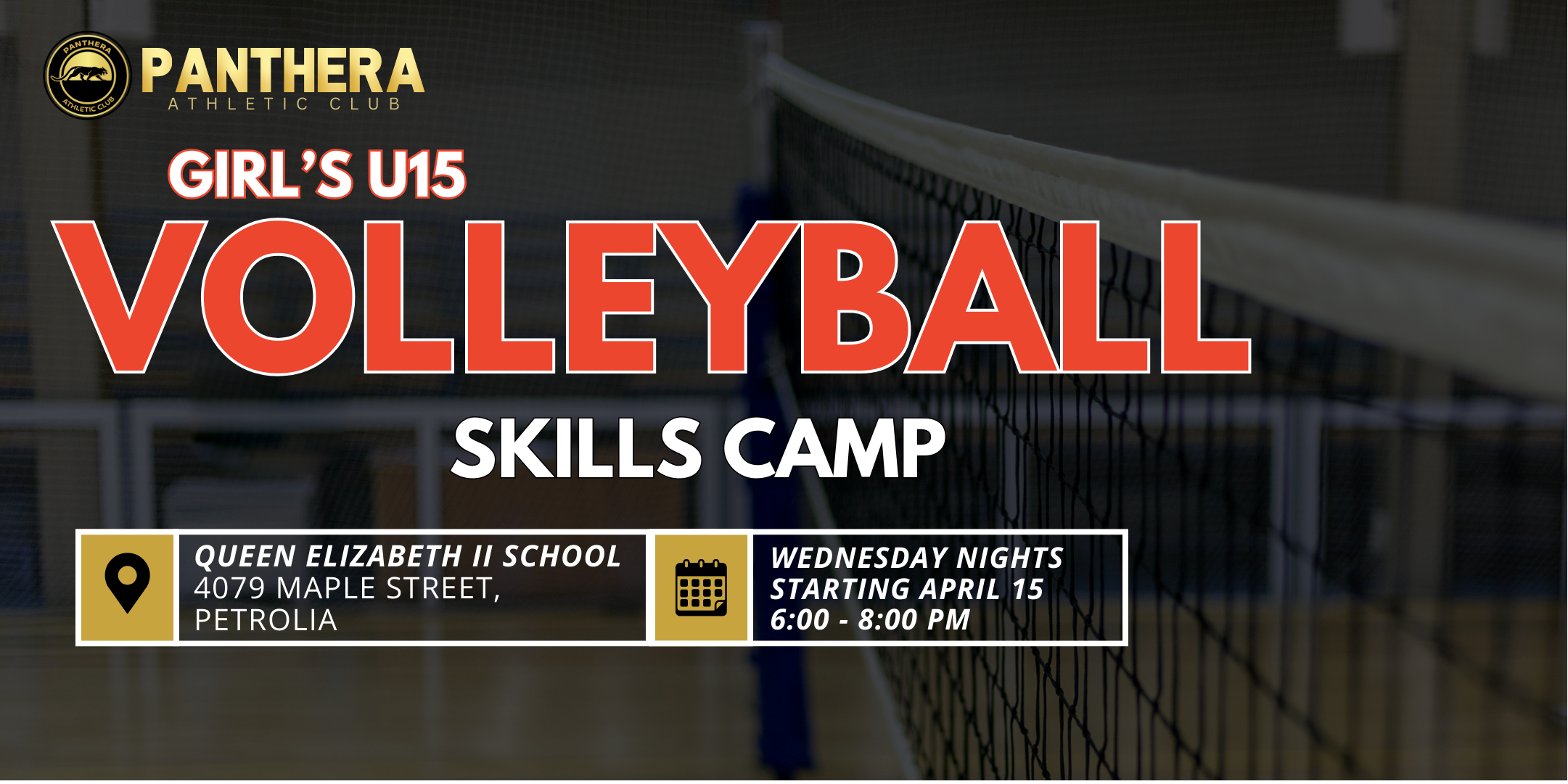 Girls' U15: Wednesday Night Volleyball Skills Camp